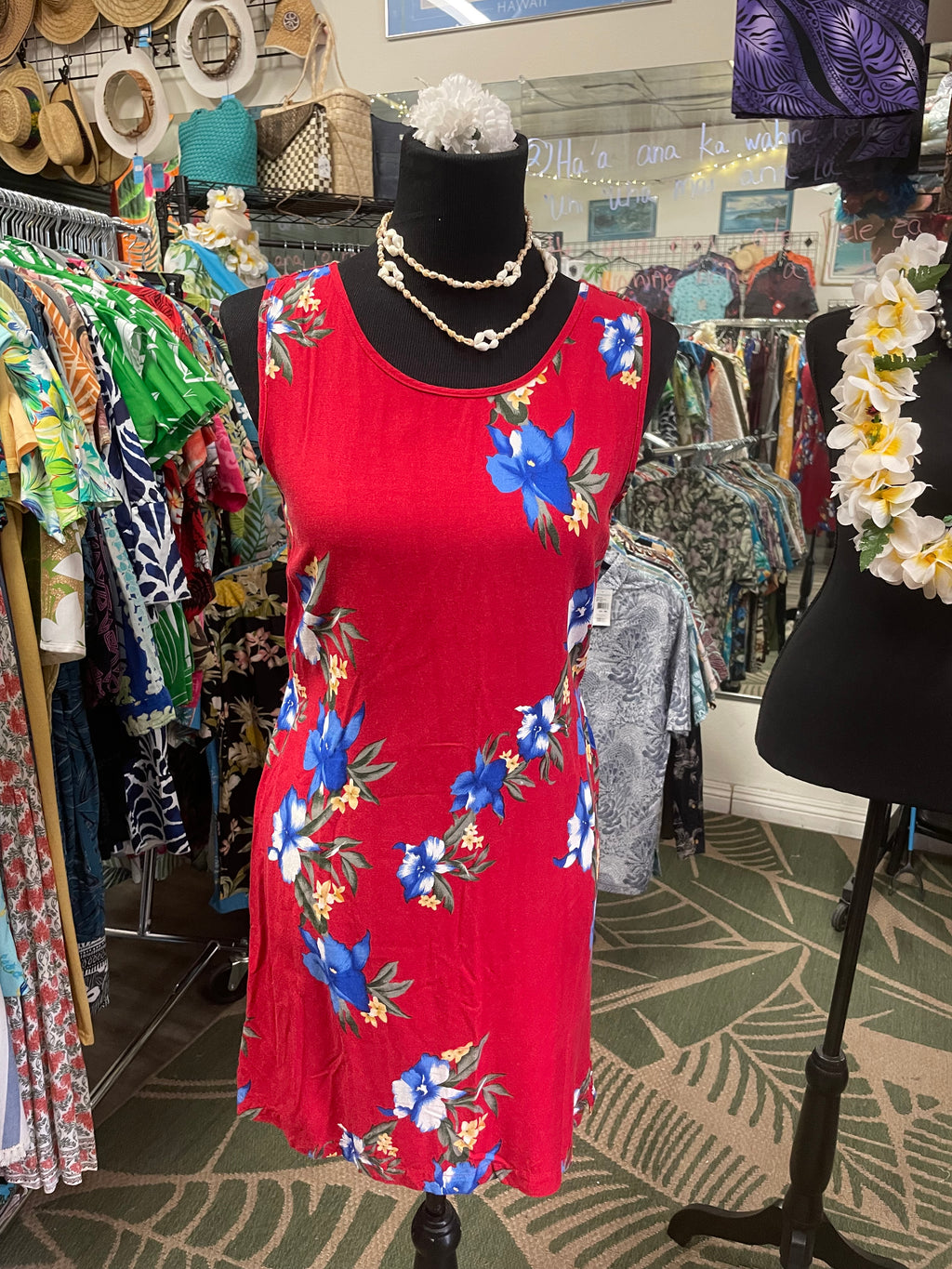 Red Rayon Sun Dress