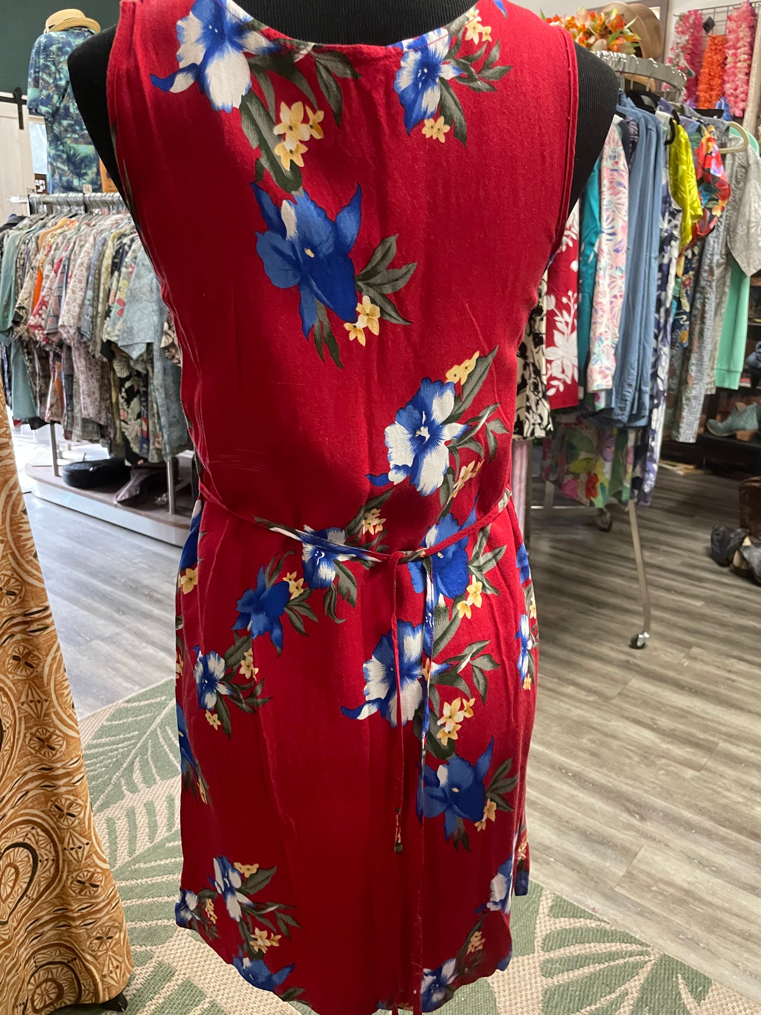 Red Rayon Sun Dress