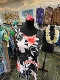 Vintage Iman black Hawaiian blouse