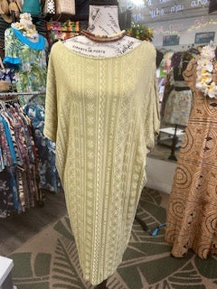 Tanoa sage Sose Malu wing knit dress