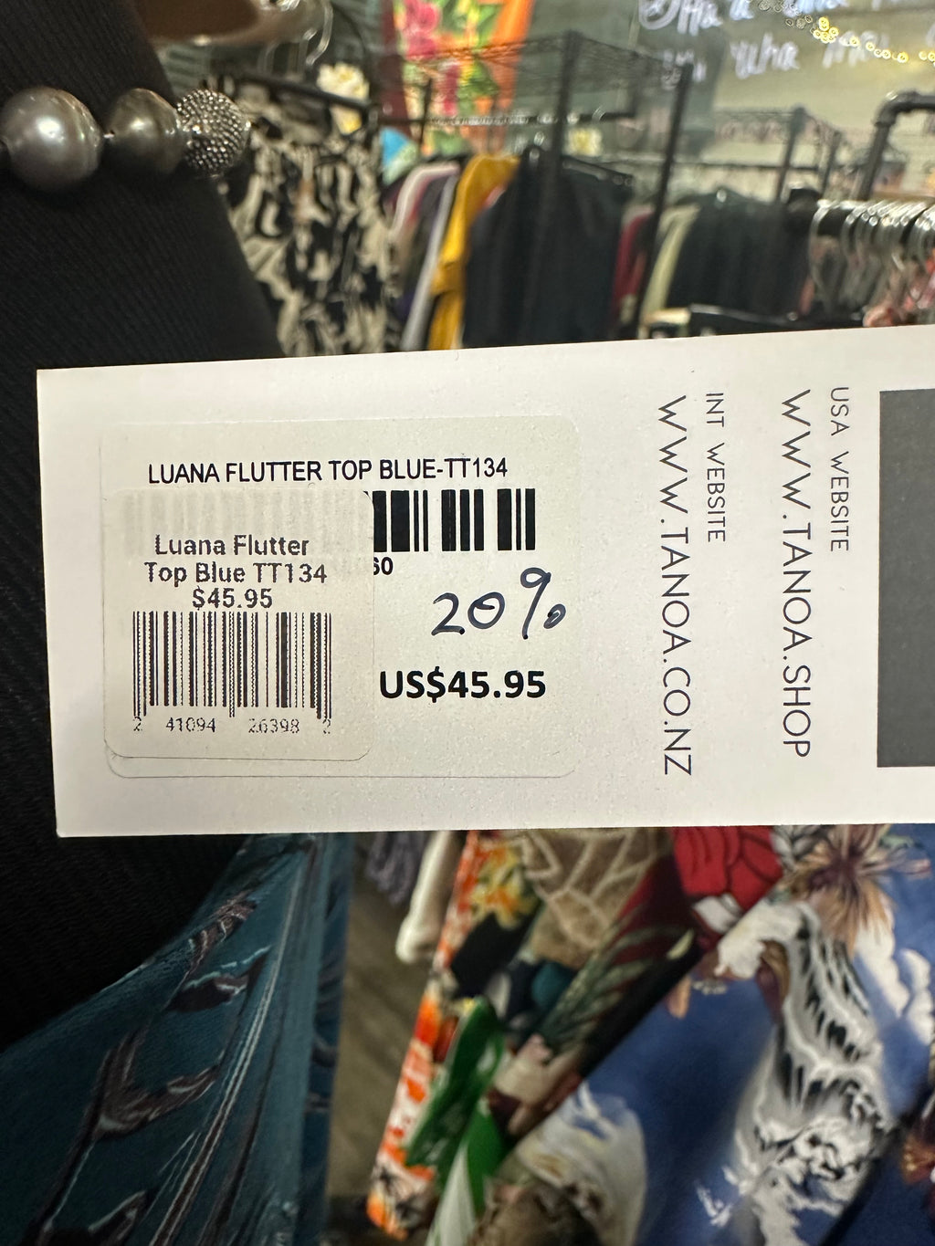 Tanoa Luana flutter top. NWT