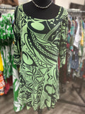 Missing Polynesia green tribal print blouse. No tag