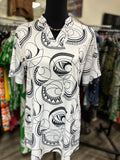 Ola Hou Designs by Sharaya. Short sleeve blouse. NWT