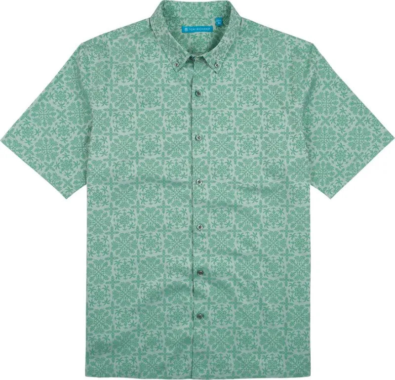 Tori Richards Palm Squares Spearmint (New)